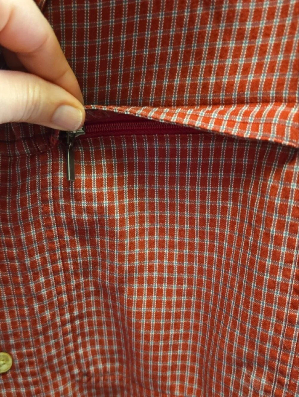 The North Face Men's Red Check Button-Down Shirt